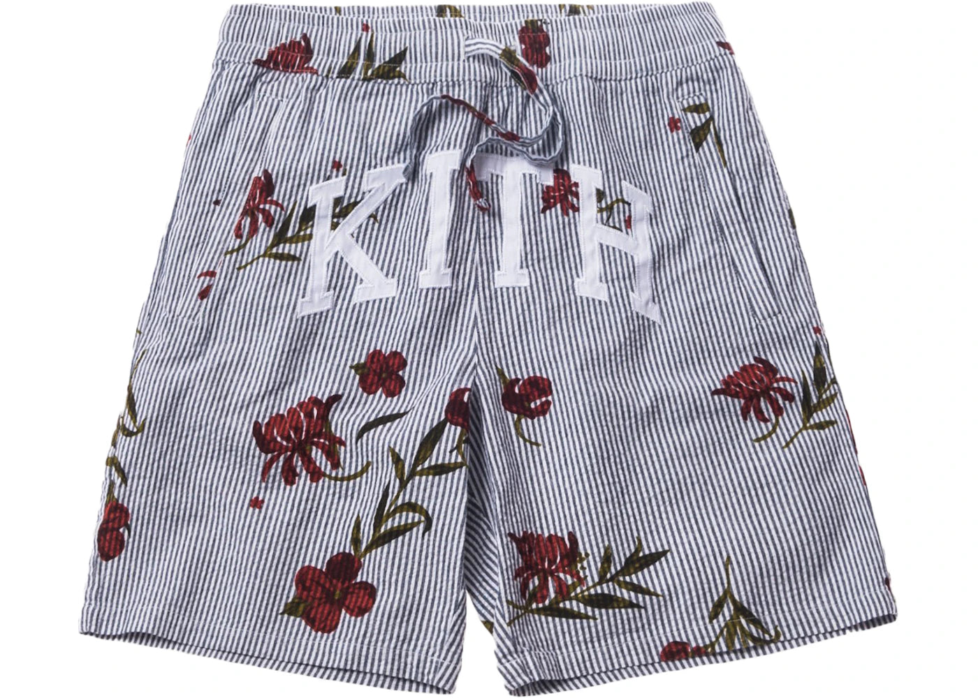 Kith Seersucker Track Shorts Navy