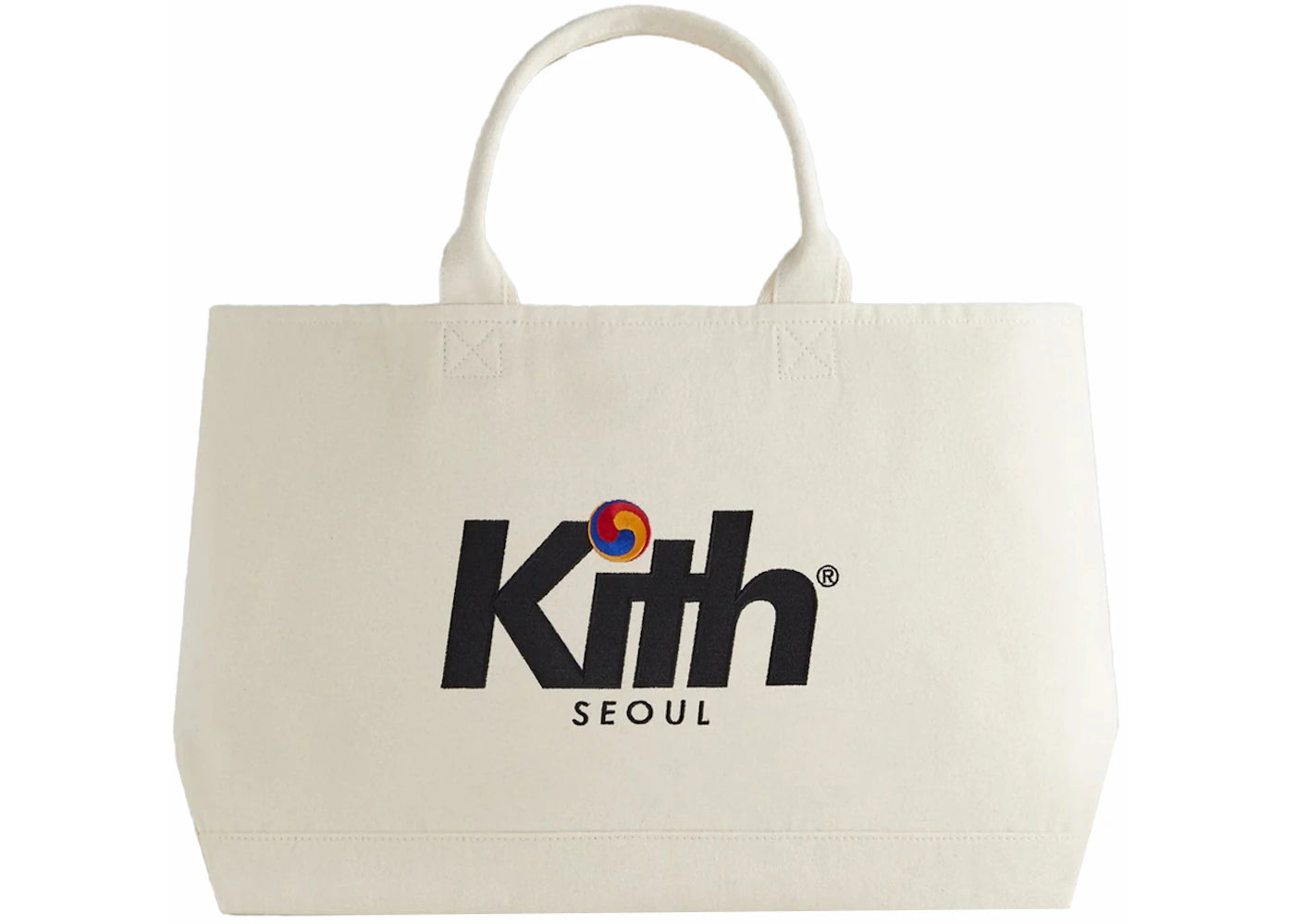 Kith Seoul Spiral Canvas Tote Bag Sandrift