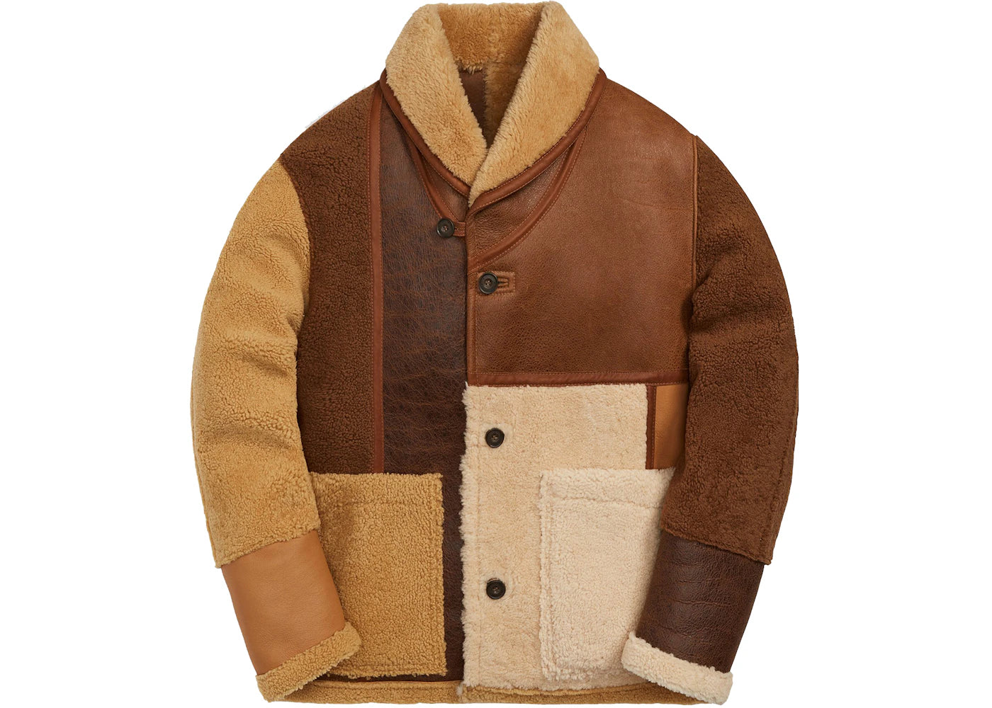 Kith Shearling Patchwork Becker Jacket Chestnut