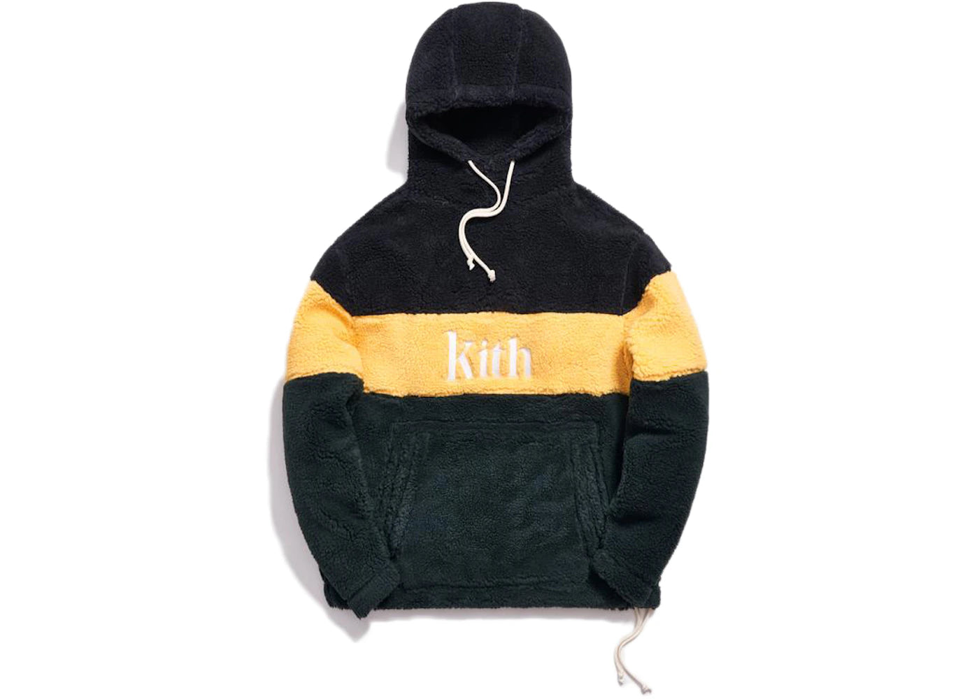 Kith Sherpa Double Pocket Hoodie Solar Yellow