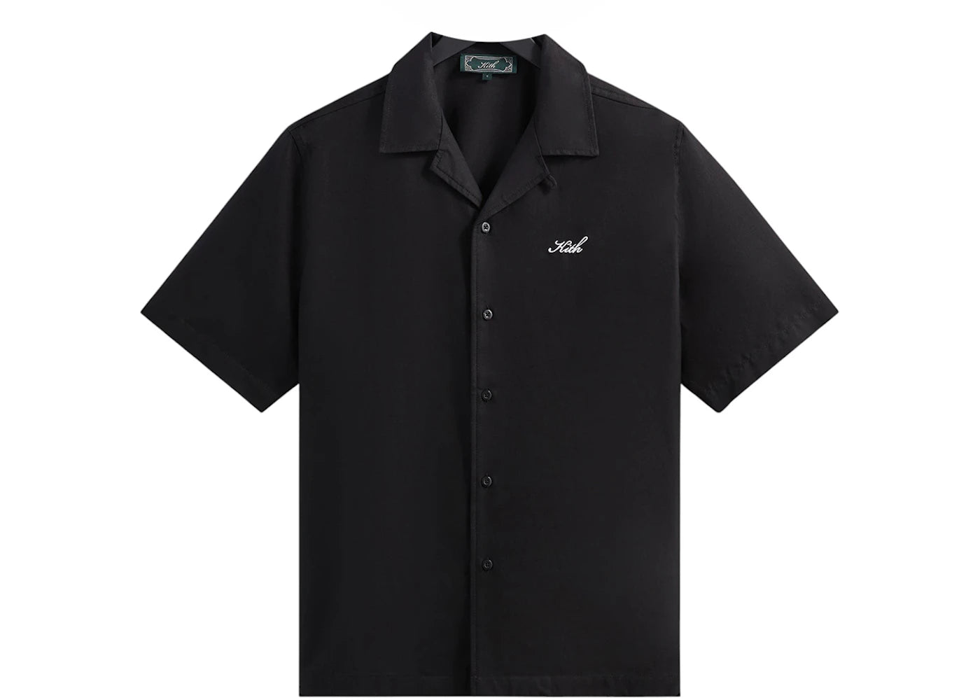 Kith Silk Cotton Thompson Camp Collar Shirt Black
