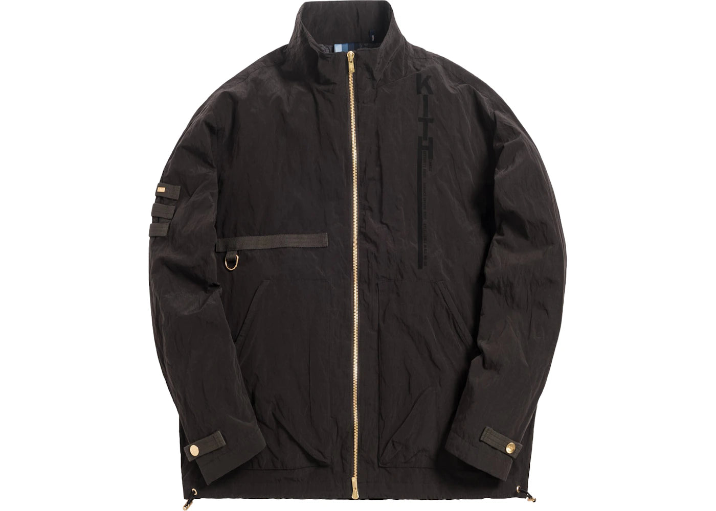 Kith Solid Militia Crinkle Nylon Jacket Espresso