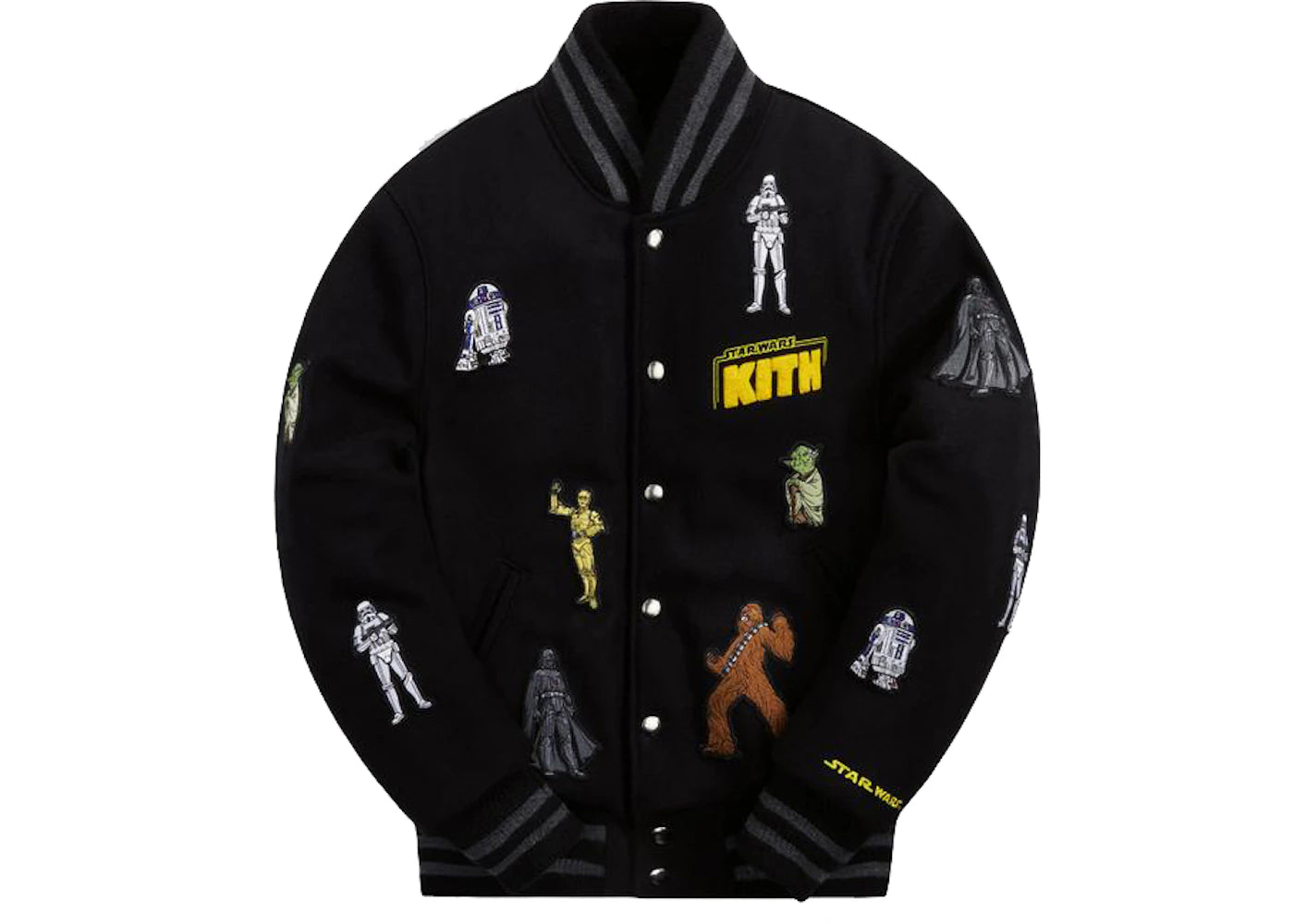 Kith x STAR WARS for Golden Bear Varsity Jacket Black