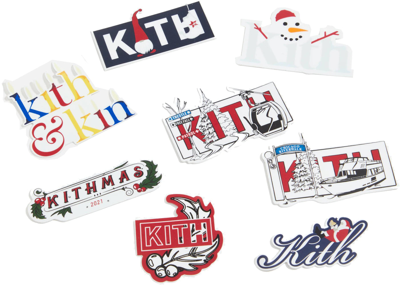 Kith Kithmas Sticker Pack Multi