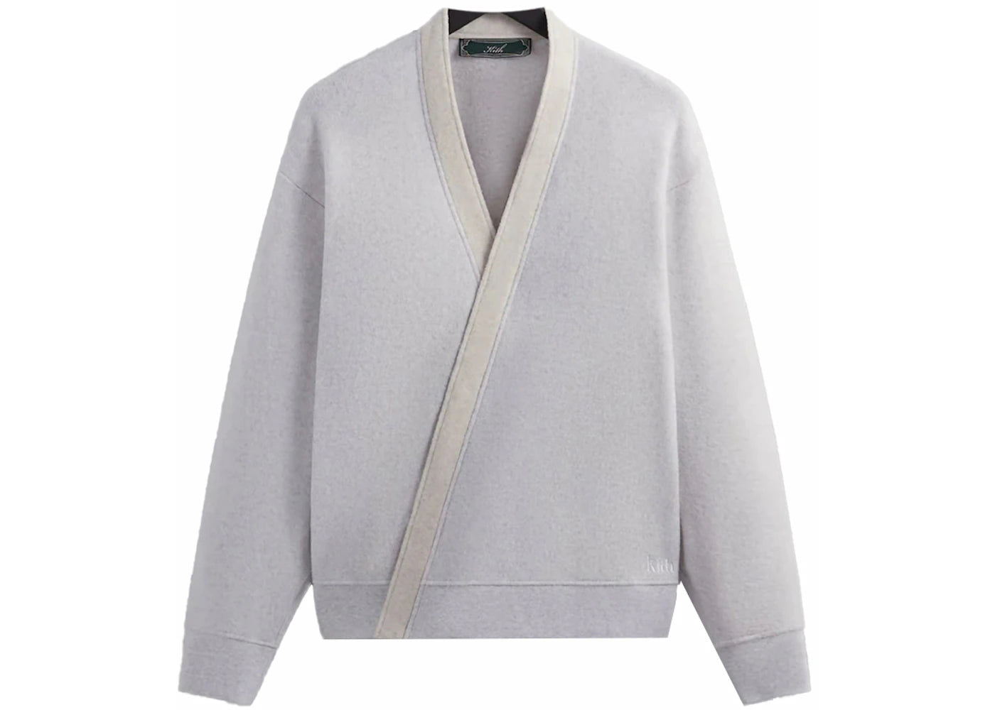 Kith Strauss Cross Front Cardigan Light Heather Grey