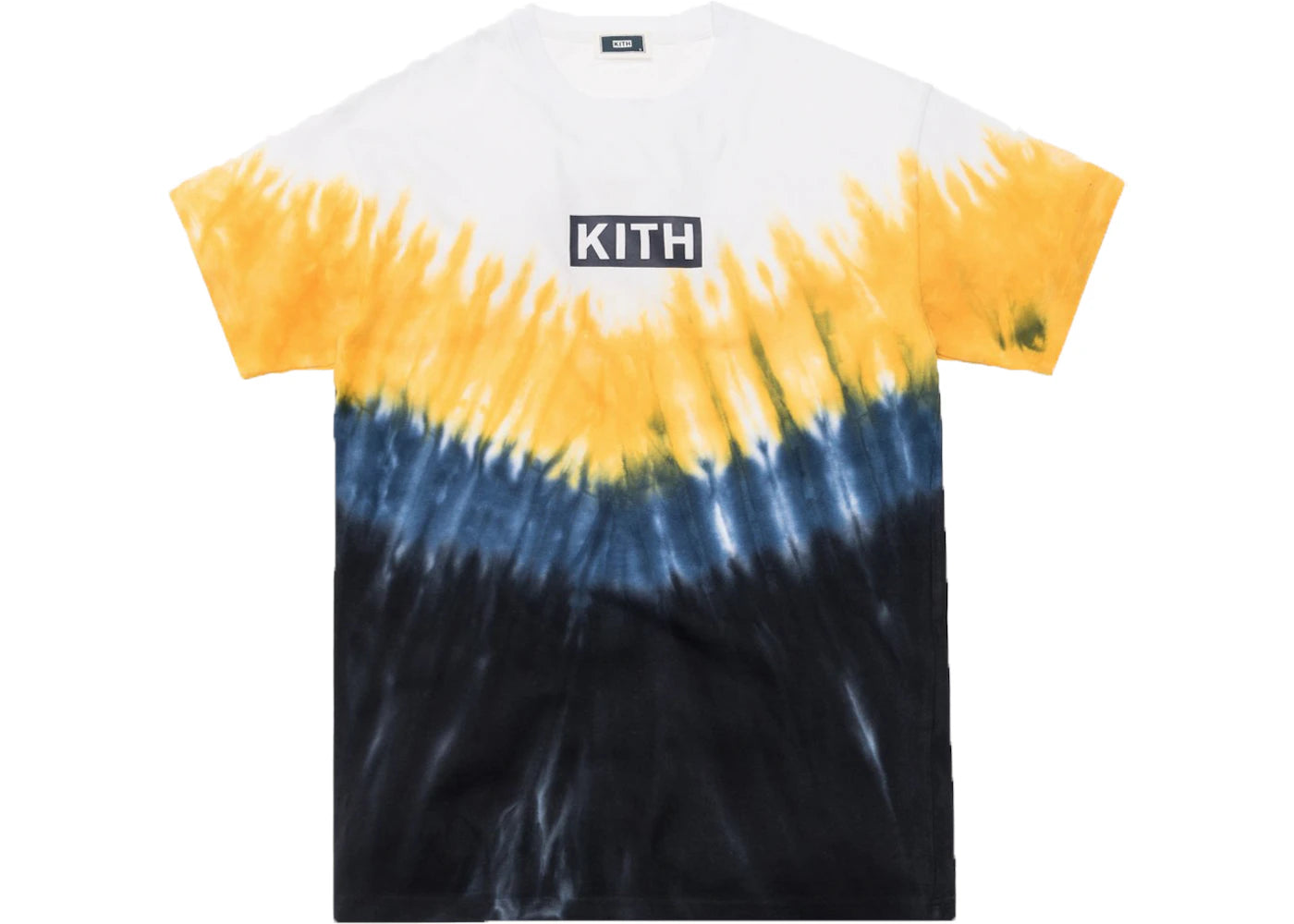 Kith Summer Tie Dye Tee Blue/Yellow