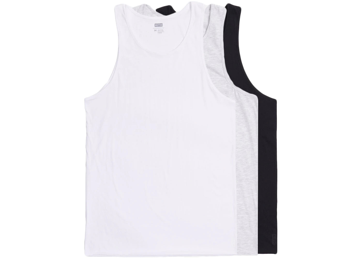Kith Tank 3-Pack White/Light Heather Grey/Black