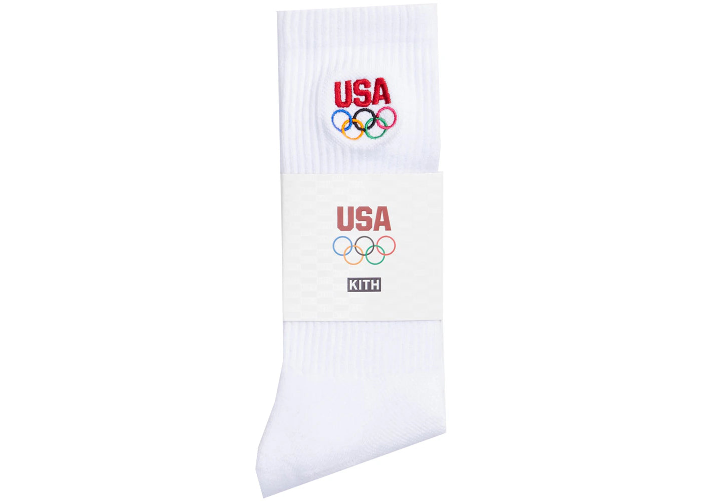 Kith Team USA 5 Rings Socks White