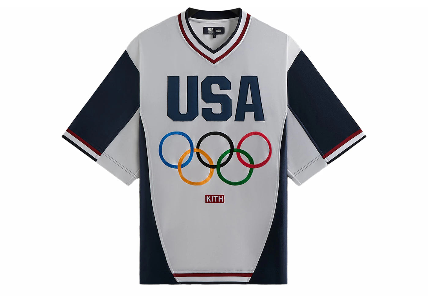 Kith Team USA Faille Jersey Warmup Shirt White