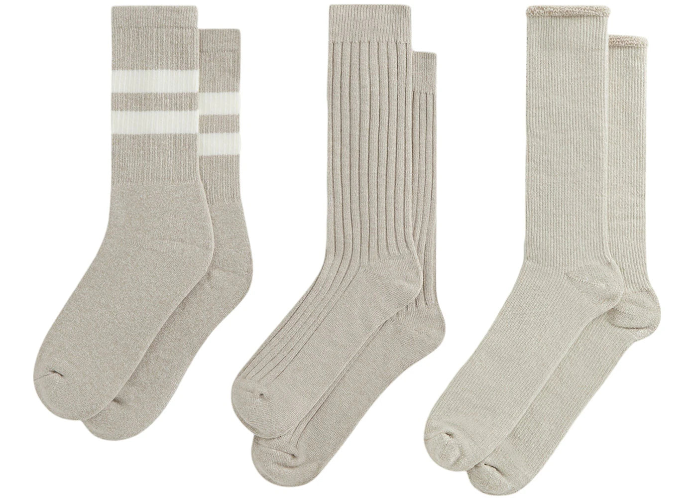 Kith Three Pack Mixed Cotton Socks Carabiner Heather