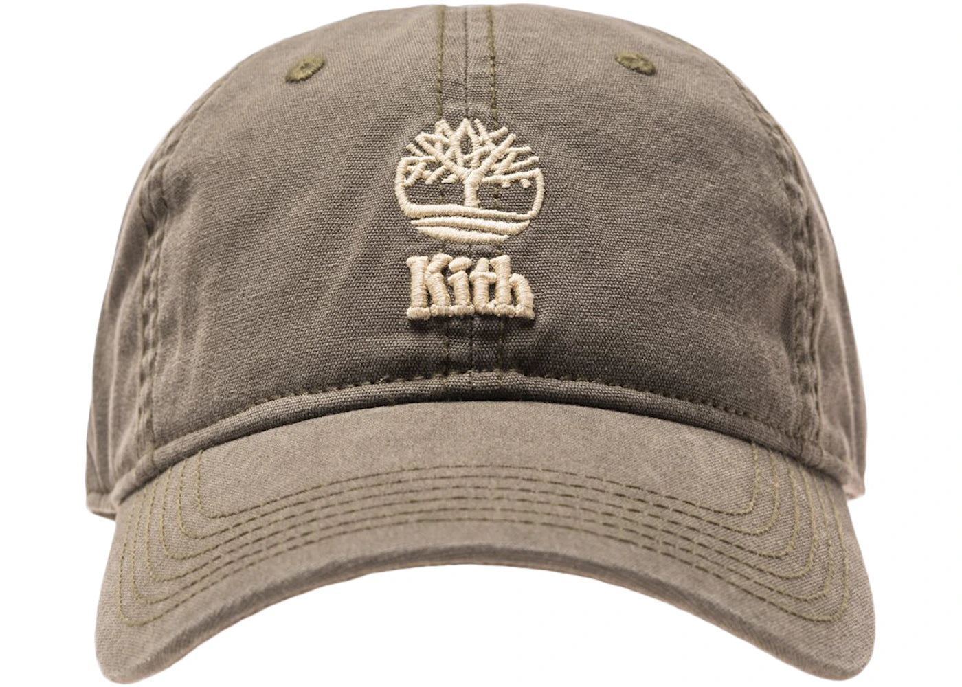 Kith Timberland Washed Canvas Cap Olive