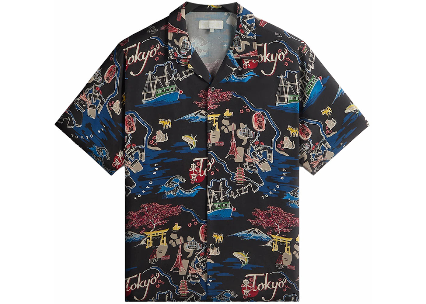 Kith Tokyo Thompson Camp Collar Shirt Black