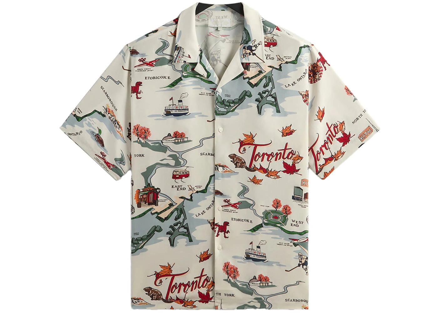 Kith Toronto Thompson Camp Collar Shirt Concrete