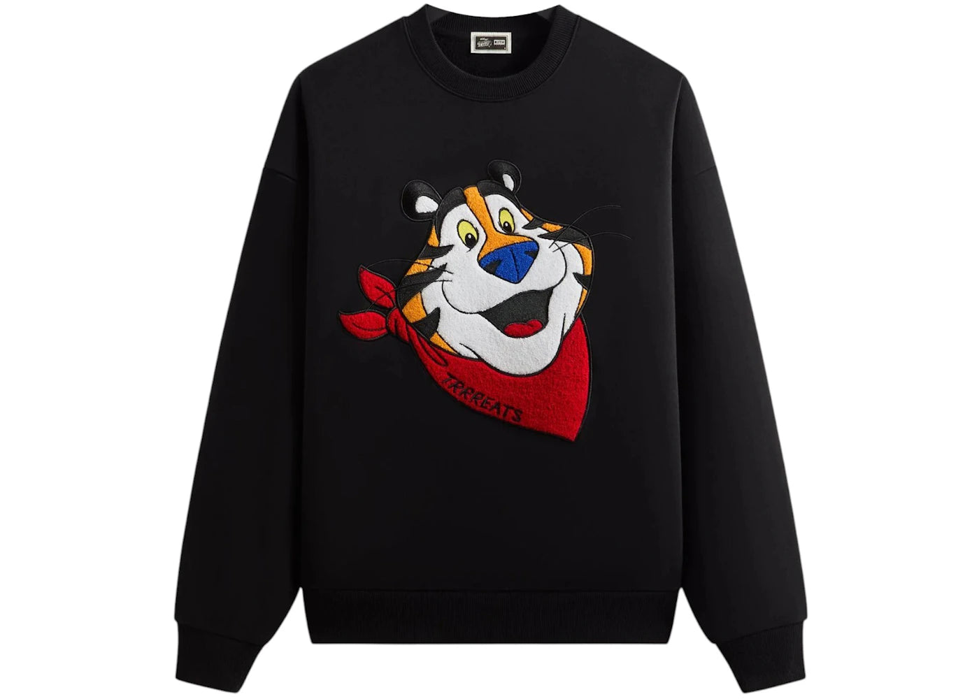 Kith Treats Kellogg’s Frosted Flakes Cereal Tony the Tiger Tony Nelson Crewneck Black