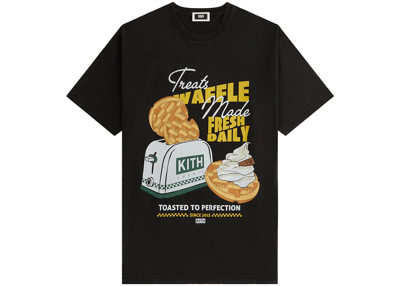 Kith Treats Waffle Toaster Vintage Tee Black