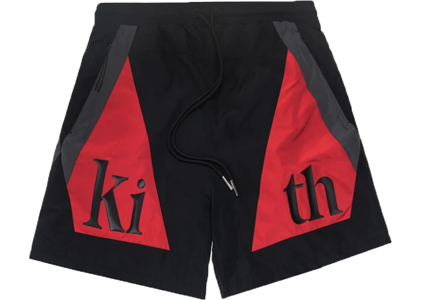 Kith Turbo Nylon Shorts Black/Red/Grey