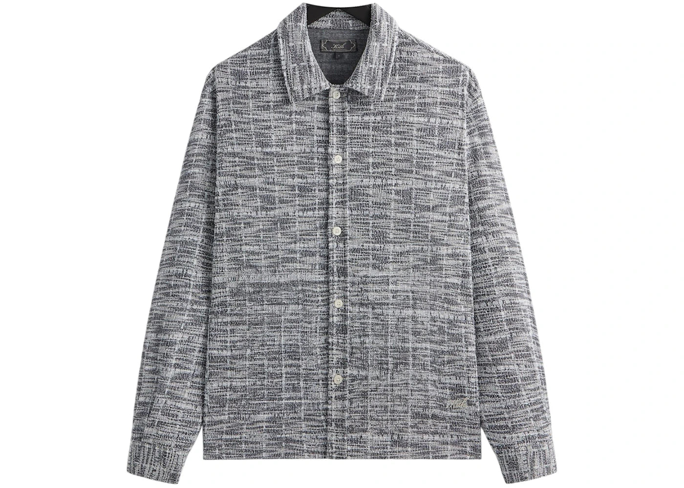 Kith Tweed Long Sleeve Boxy Collared Overshirt Nocturnal