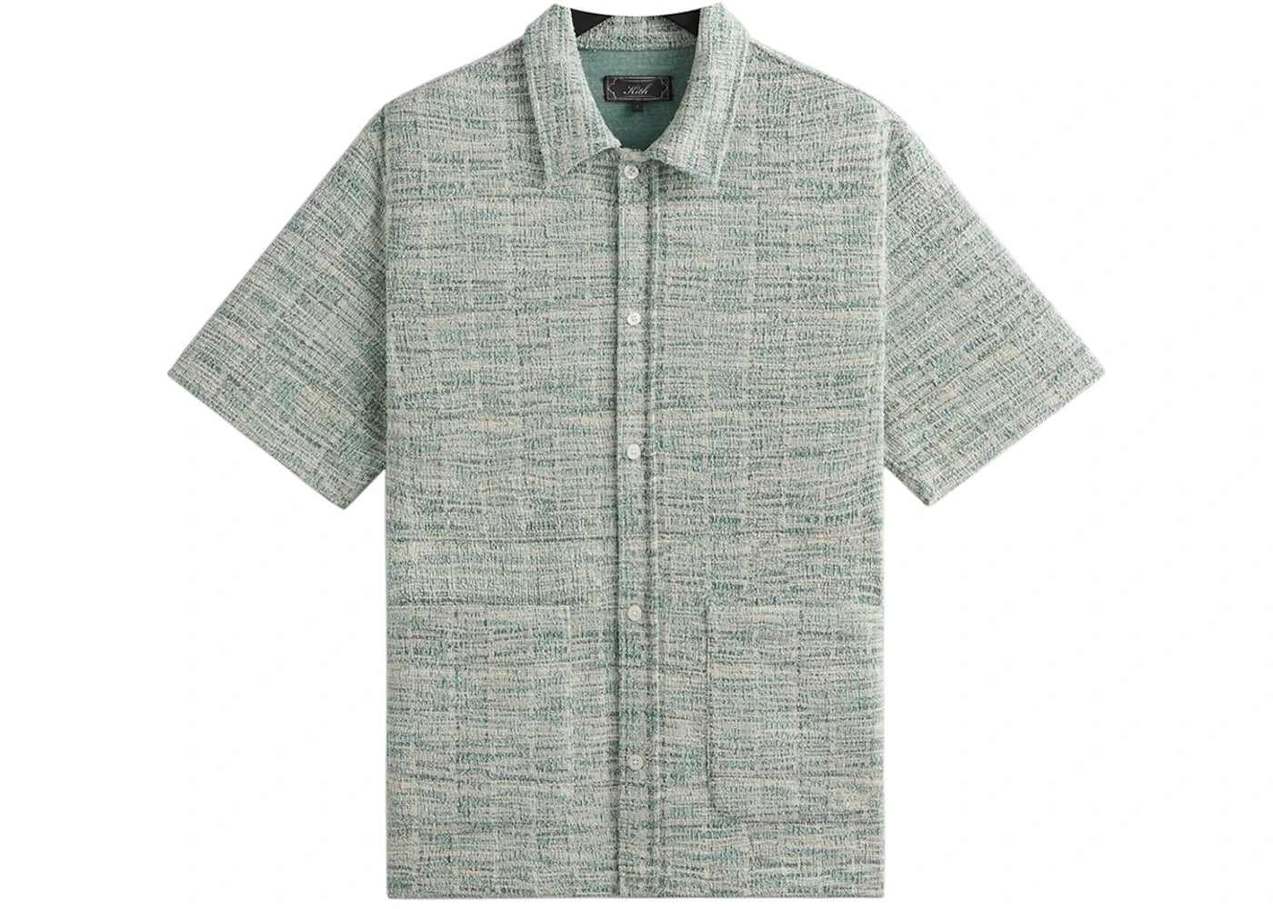 Kith Tweed Short Sleeve Boxy Collared Overshirt Mykonos