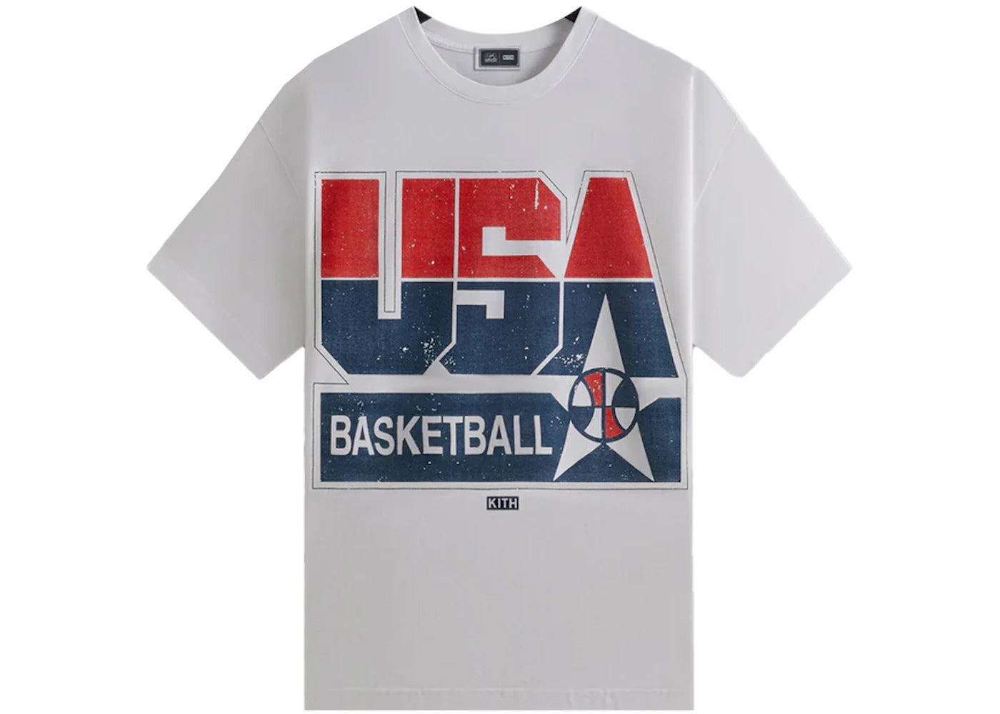 Kith USA Basketball Champions Vintage Tee White