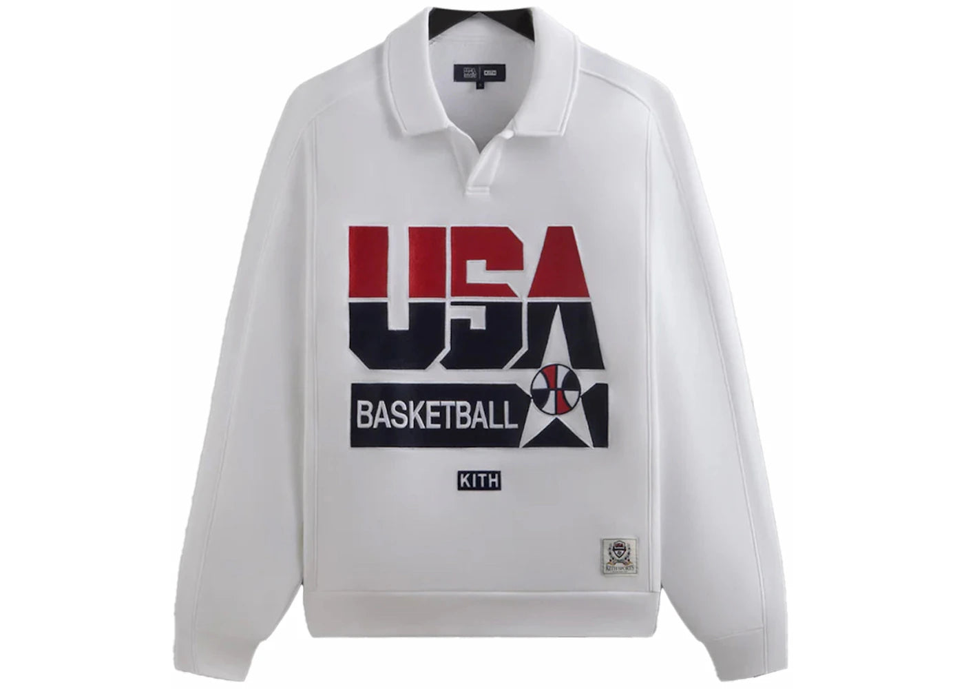 Kith USA Basketball Nelson Collared Pullover White