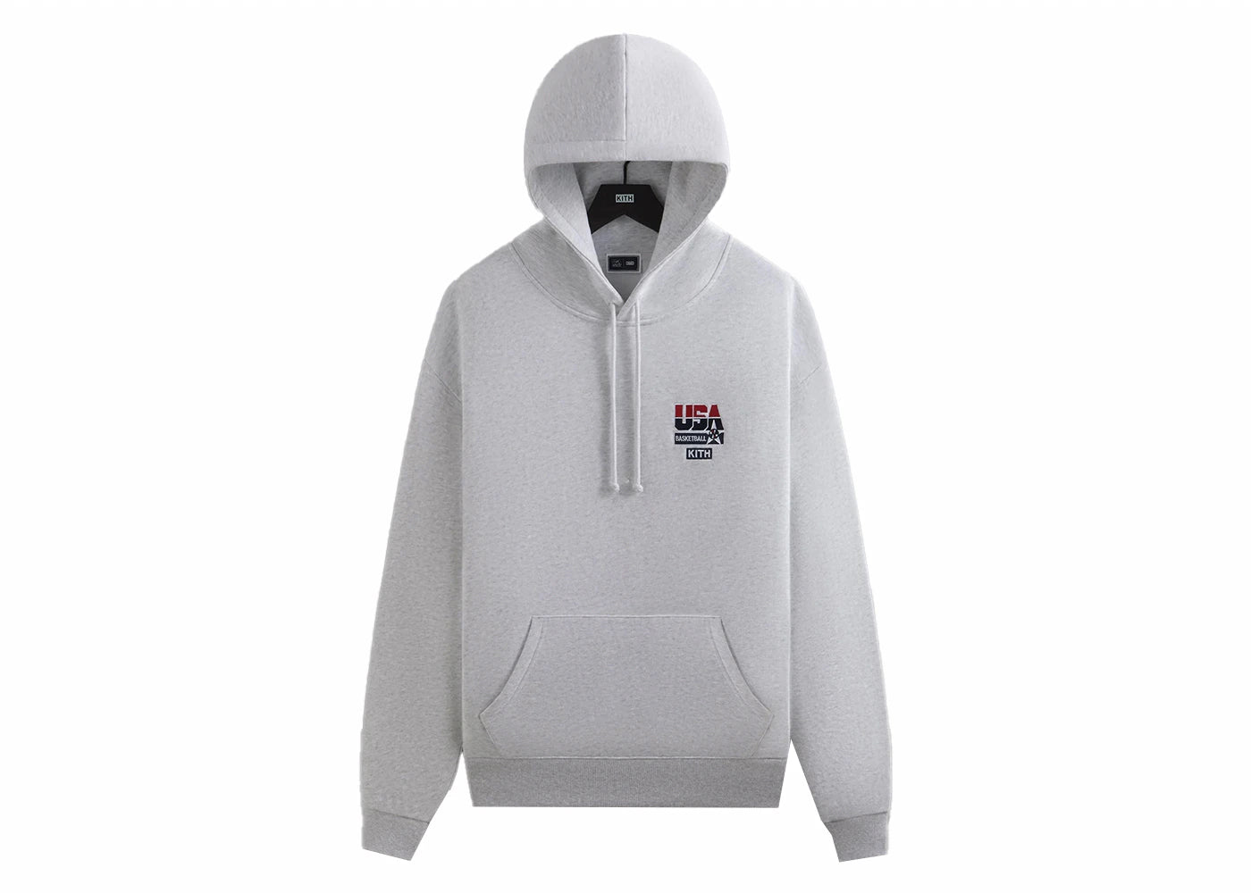 Kith USA Basketball Vintage Nelson Hoodie Light Heather Grey