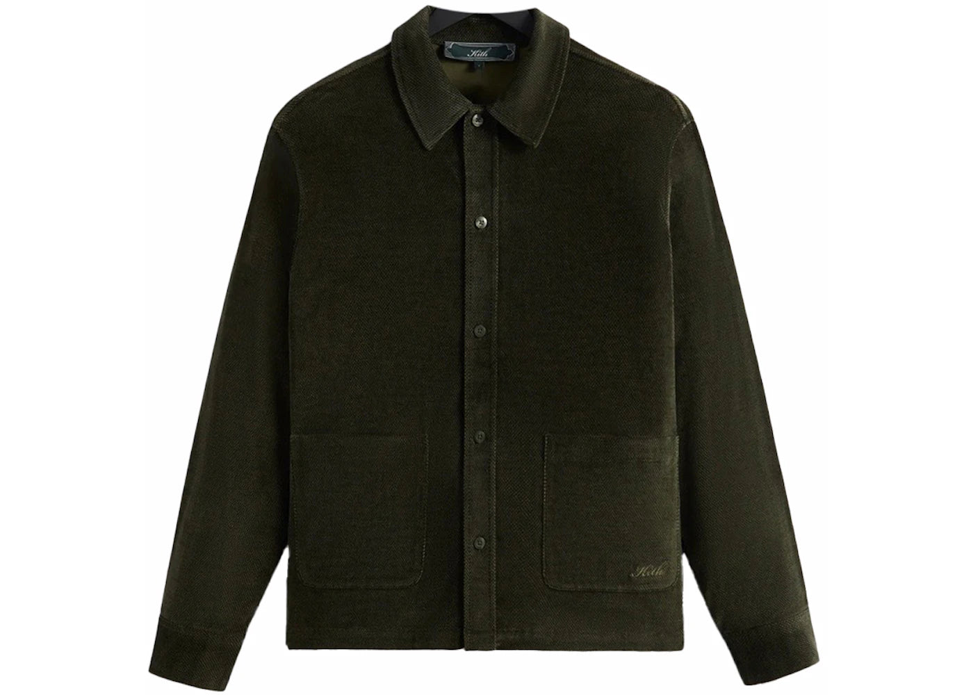 Kith Velour Tweed L/S Boxy Collared Overshirt Cypress