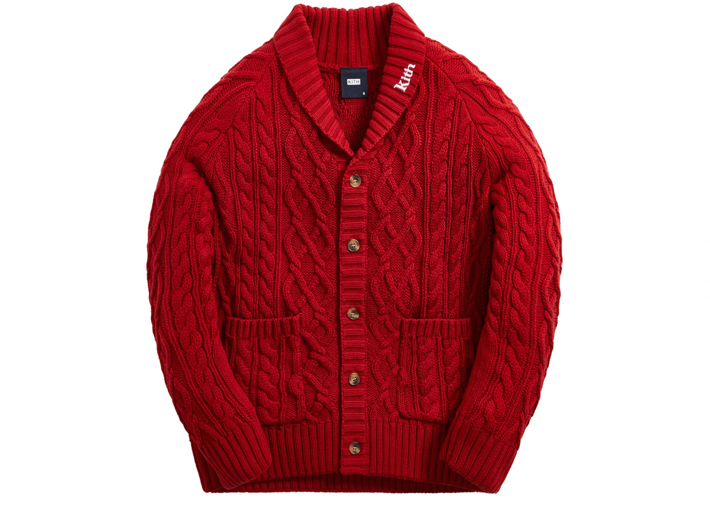 Kith Vesey Shawl Collar Cardigan Pyre