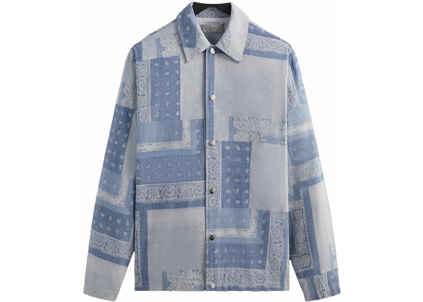 Kith Washed Paisley Coaches Jacket Light Indigo