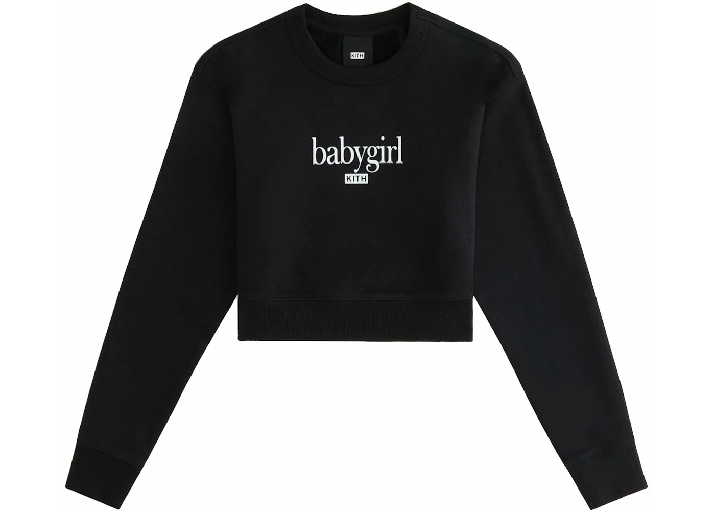 Kith Women Aaliyah Babygirl Lynn Cropped Crew Black