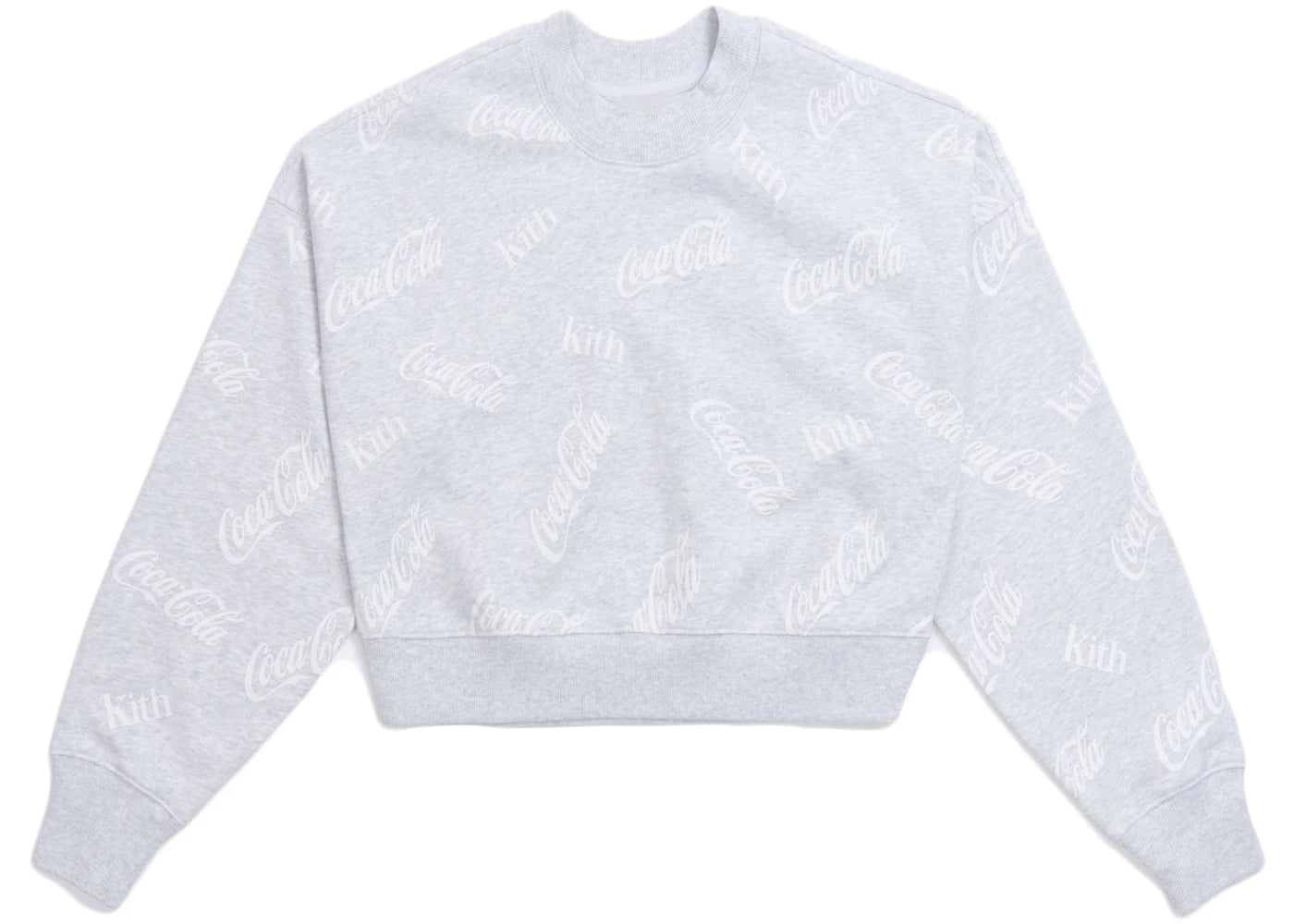 Kith Women x Coca-Cola Connie Cropped Crew Heather Grey