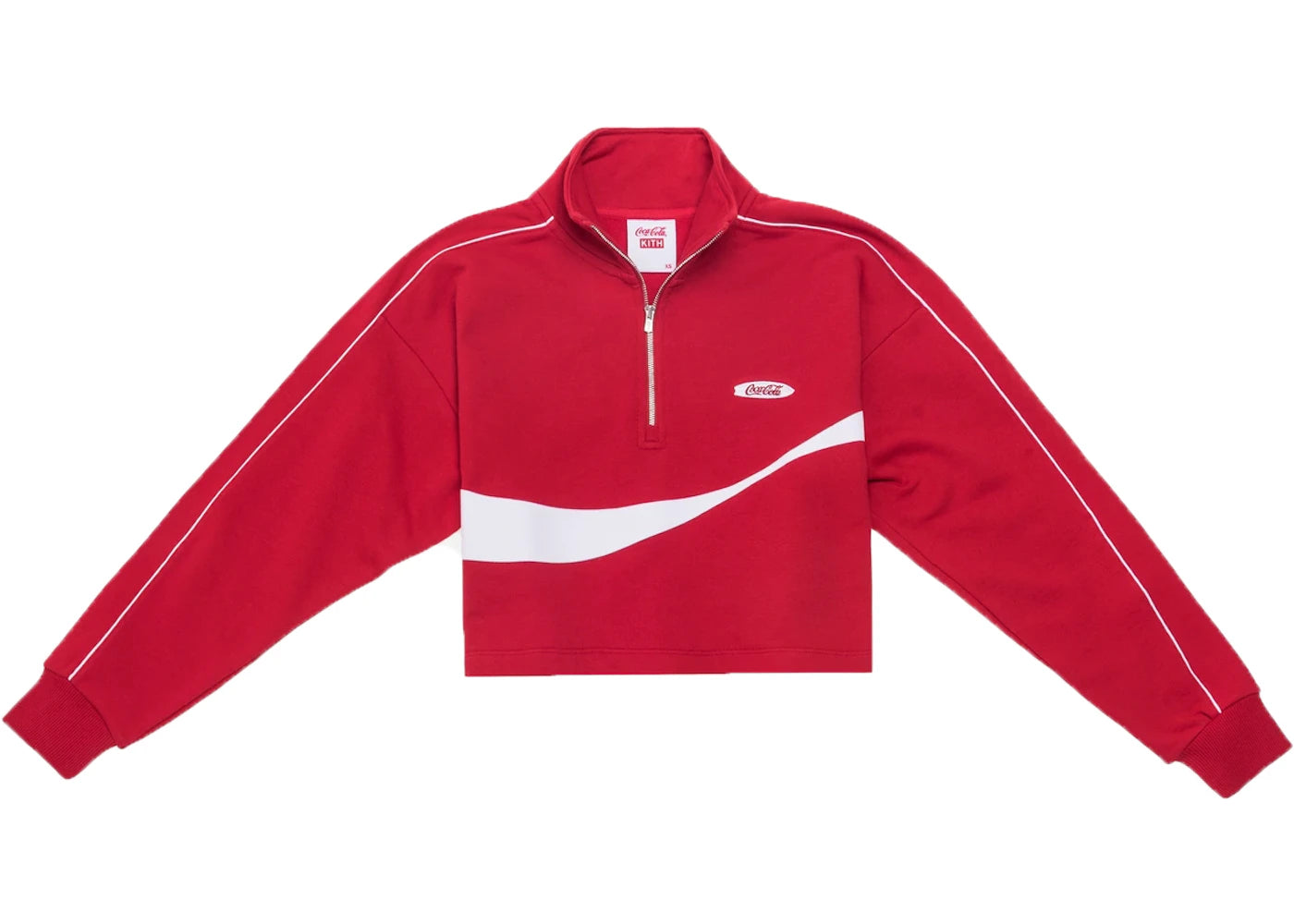 Kith Women x Coca-Cola Cropped Half-Zip Red
