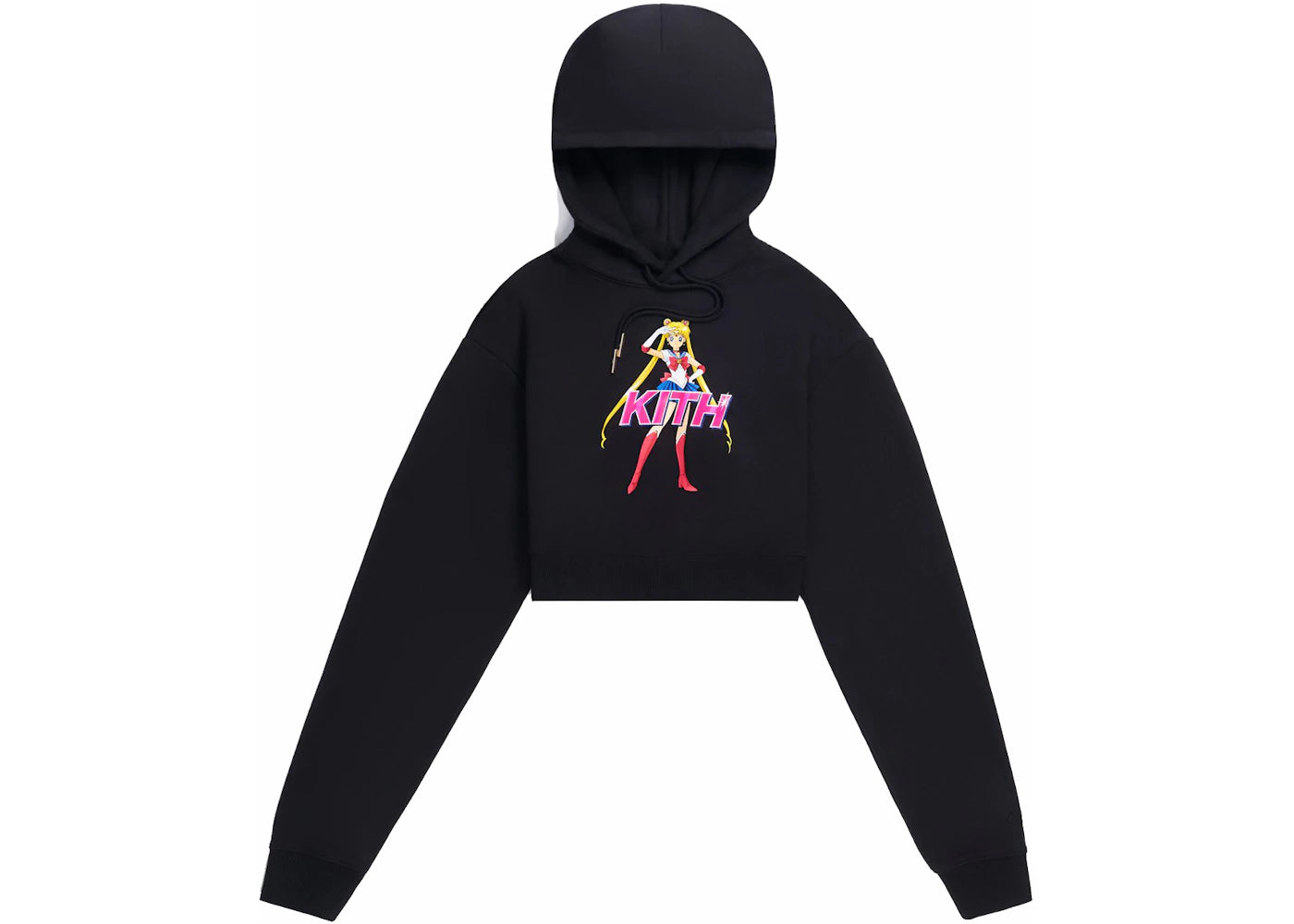 Kith Women x Sailor Moon Alexa Cropped Hoodie Black
