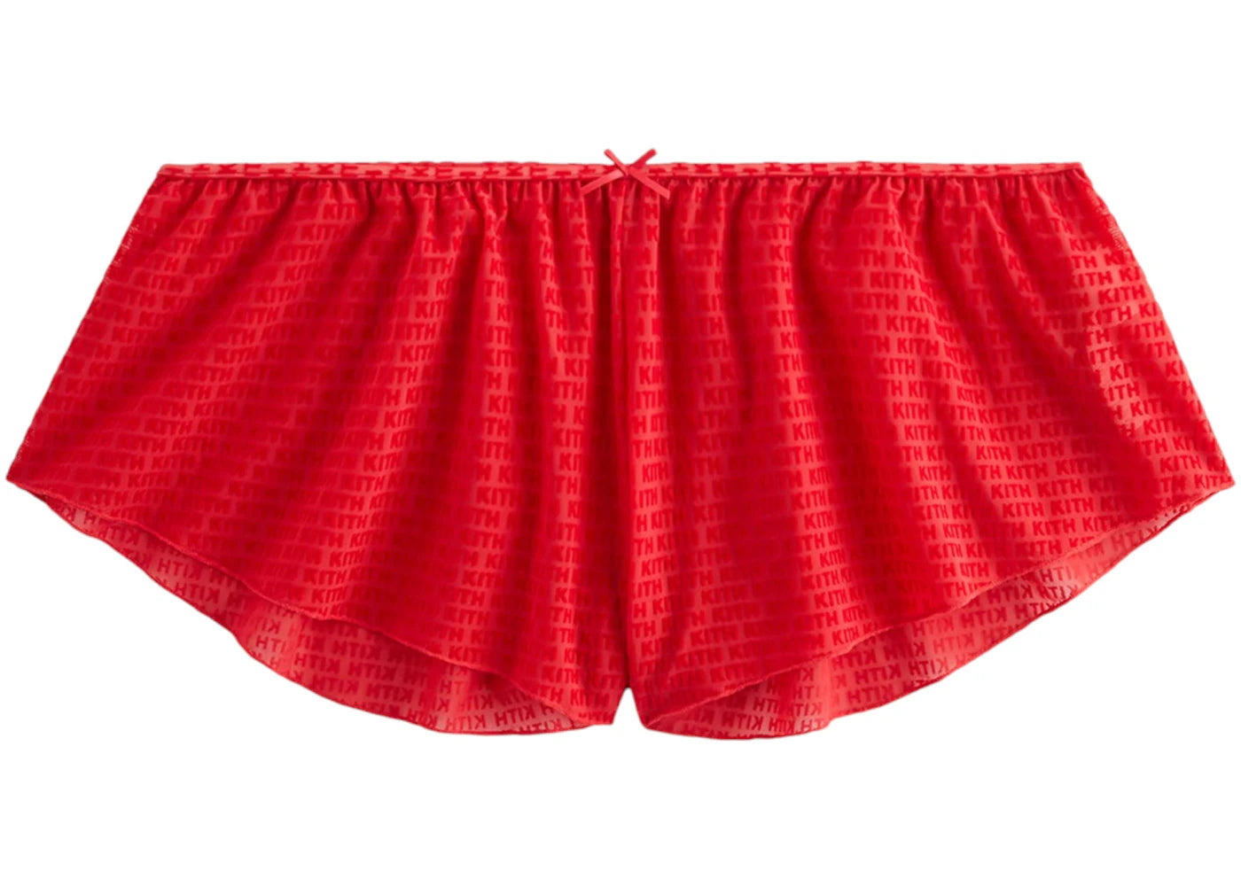 Kith Women's Mesh Tap Shorty Set Cherry Bomb