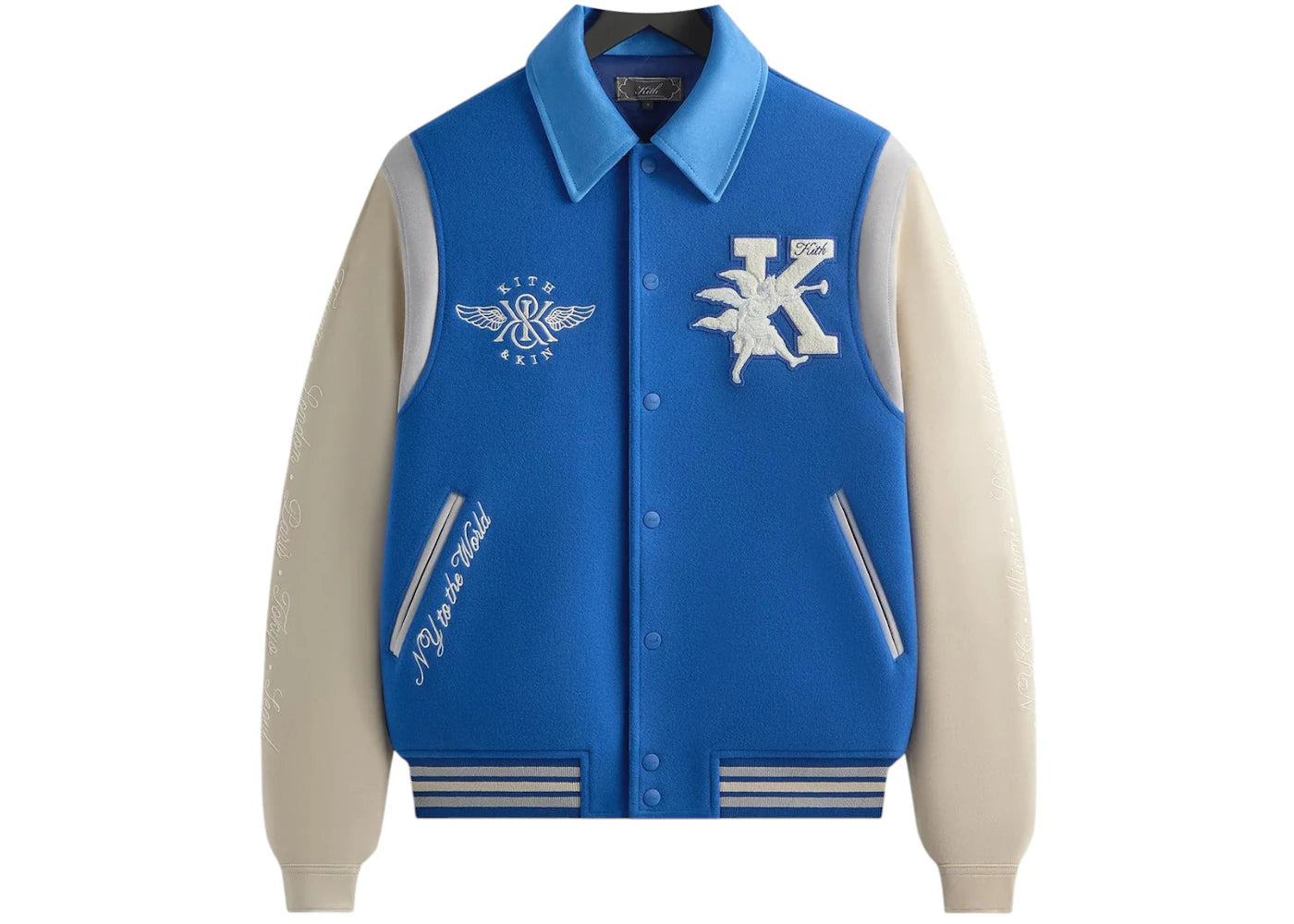 Kith Wool X Microsuede Varsity Jacket Cyclone