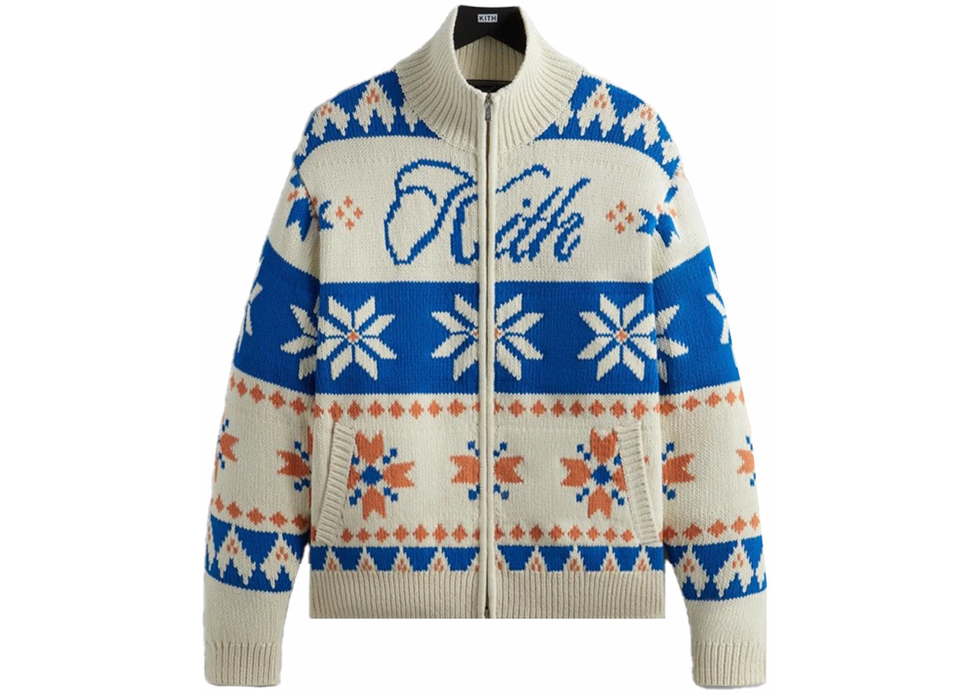 Kith Wyona Full Zip Sweater Sandrift