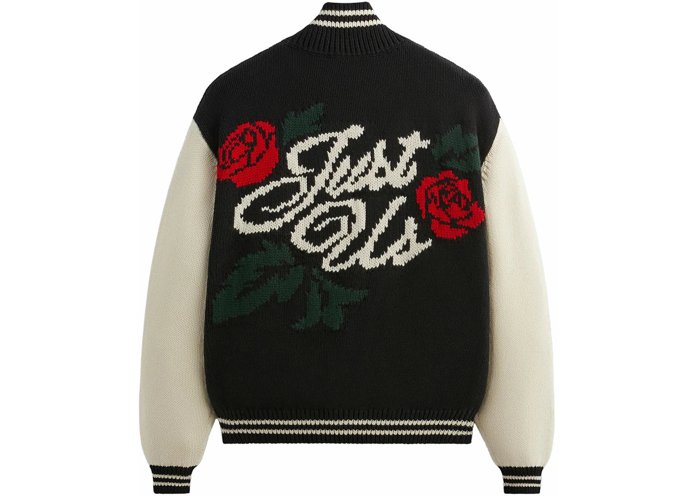 Kith Wyona Full Zip Varsity Sweater Black