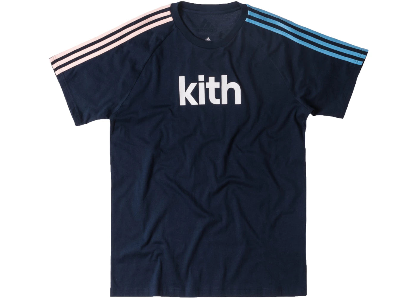 Kith adidas Soccer Flamingos Home Adi Logo Tee Navy