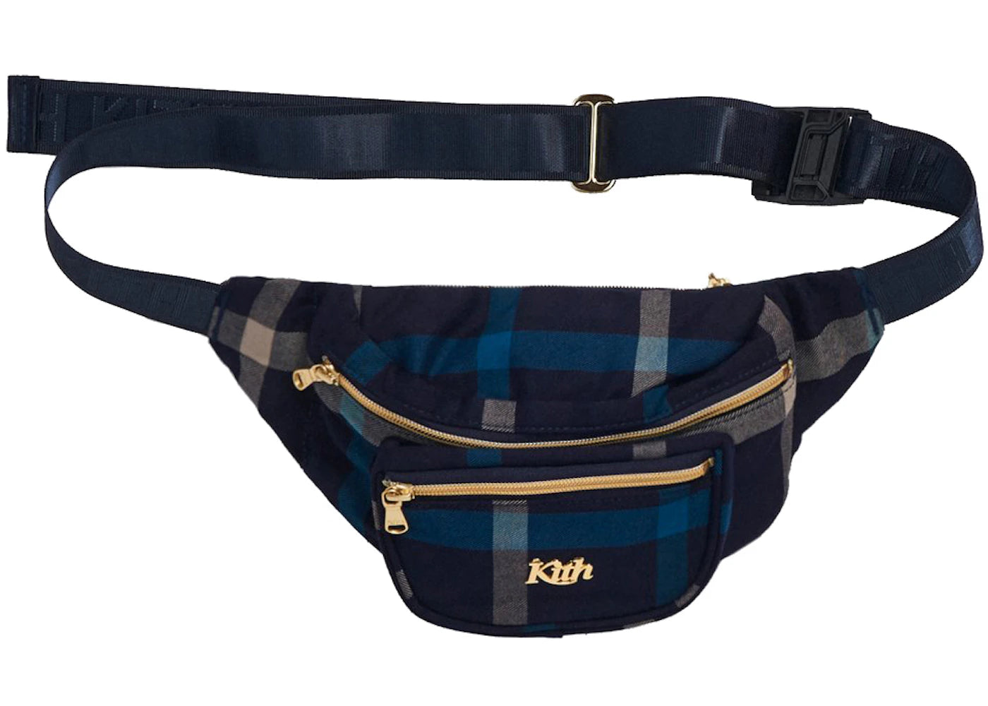 Kith for Bergdorf Goodman Astor Plaid Waist Bag Blue