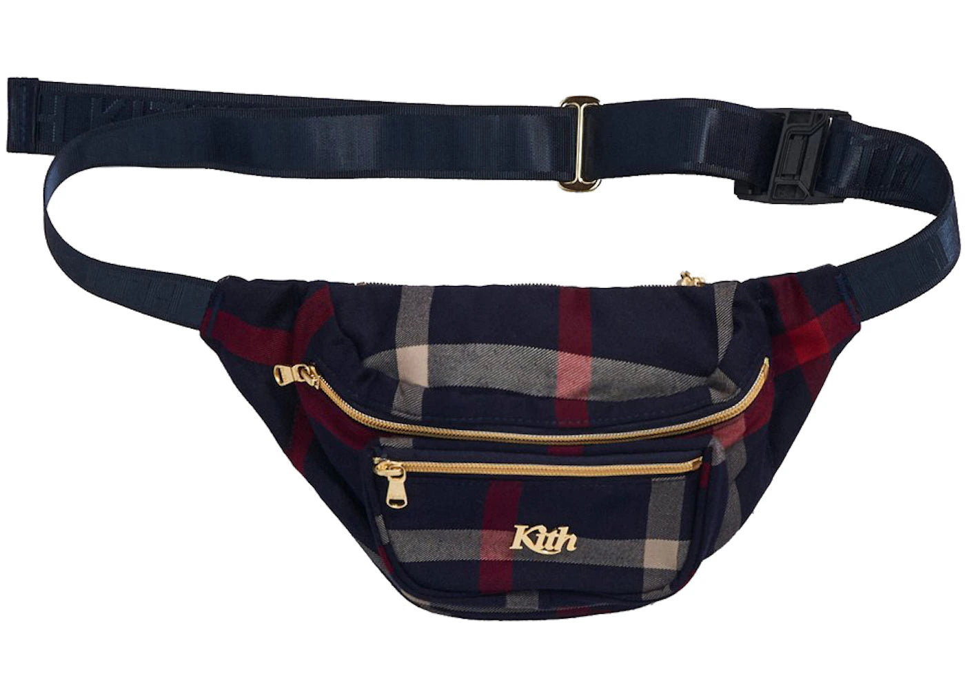 Kith for Bergdorf Goodman Astor Plaid Waist Bag Red