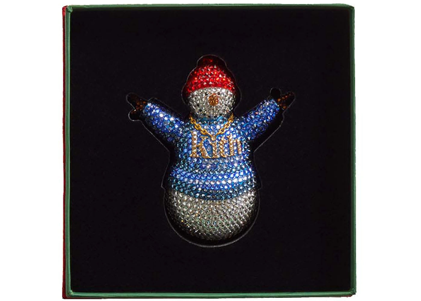 Kith Kithmas Swarovski Crystals Snowman Ornament Multi