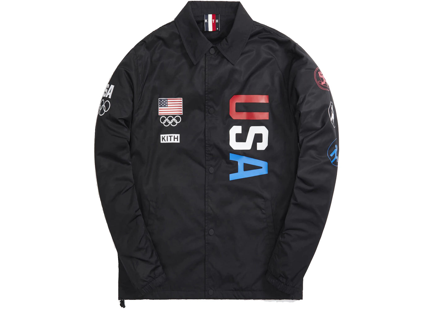 Kith for Team USA 5 Rings Coaches Jacket Black