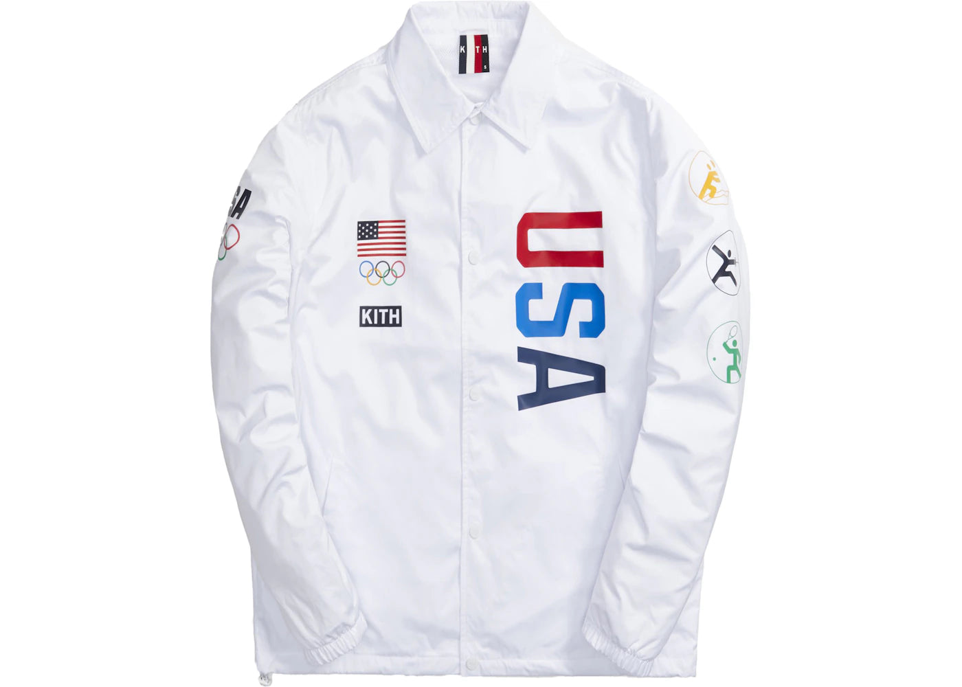 Kith for Team USA 5 Rings Coaches Jacket White