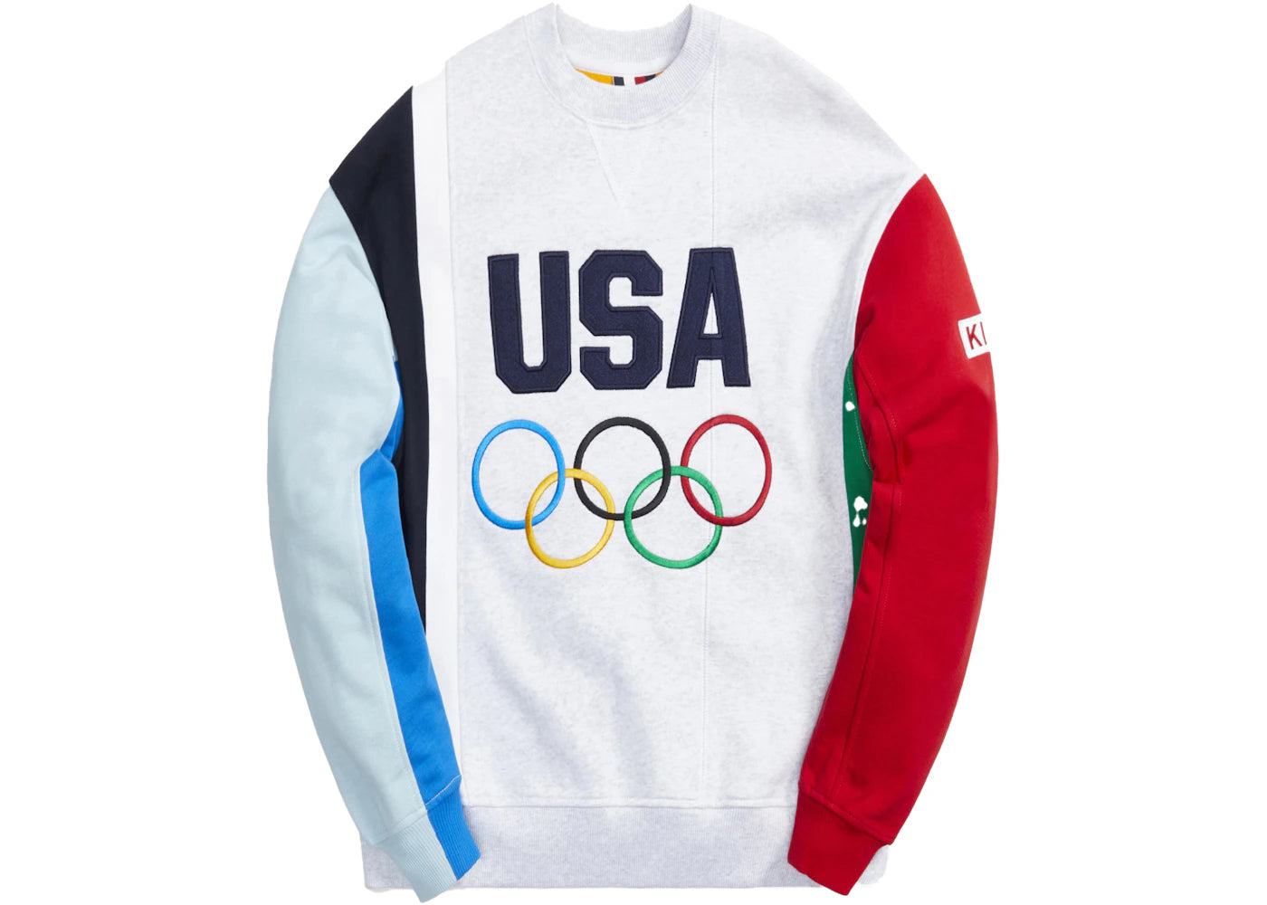 Kith for Team USA Colorblocked Crewneck Light Heather Grey