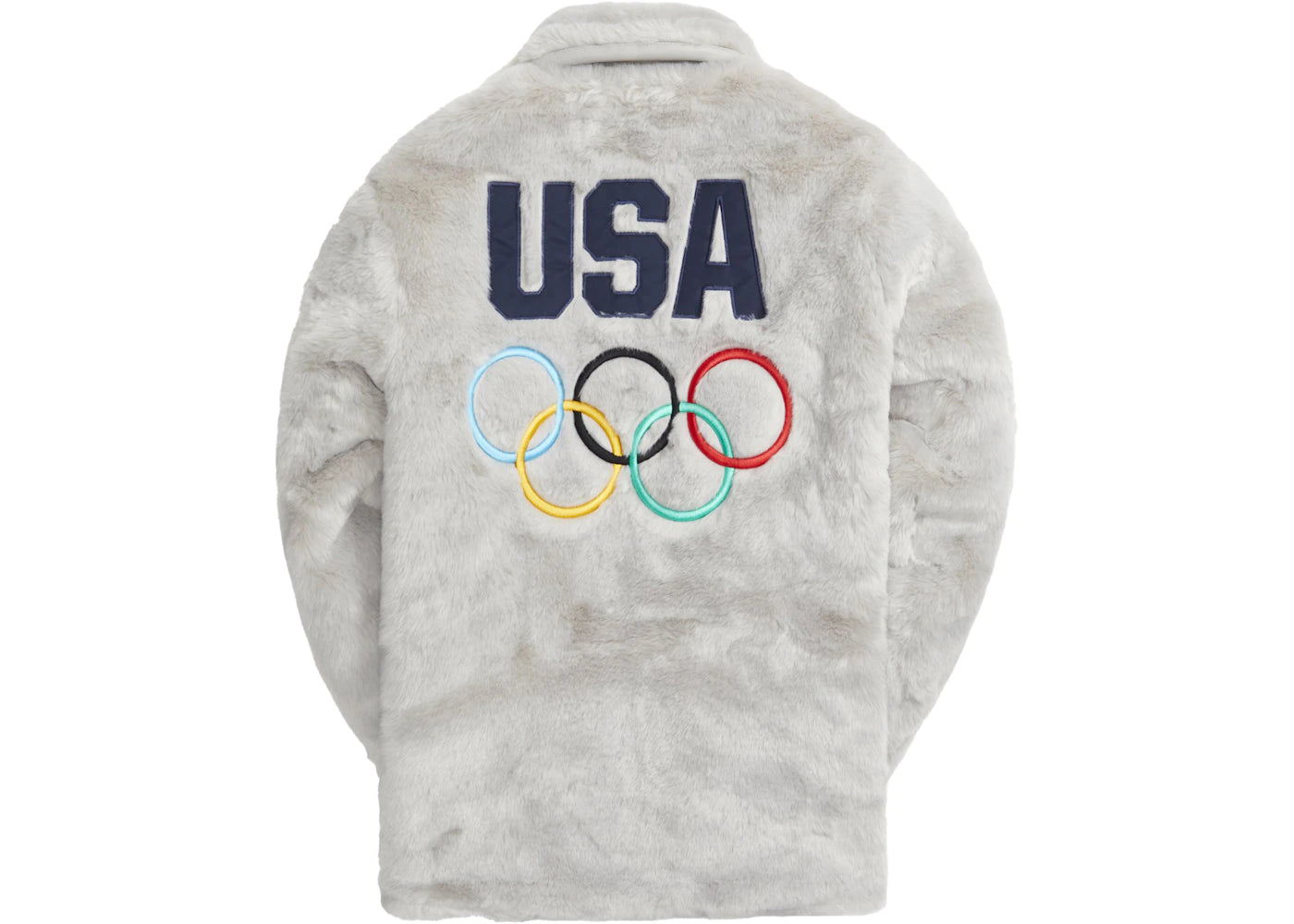 Kith for Team USA Faux Fur Coaches Jacket Concrete