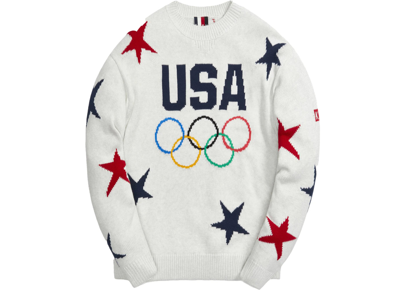 Kith for Team USA Intarsia Sweater Light Grey