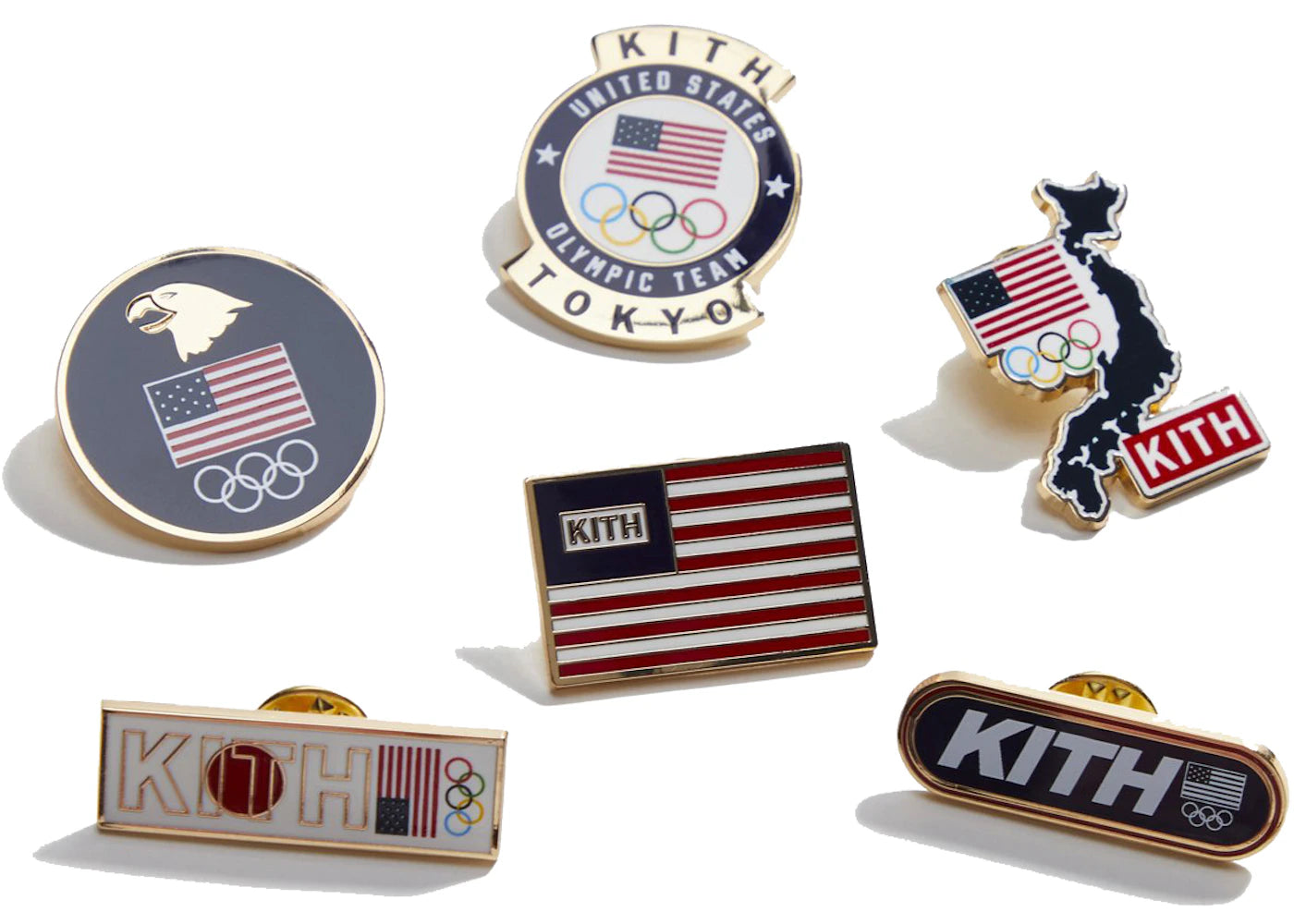 Kith for Team USA Pins Set Multi