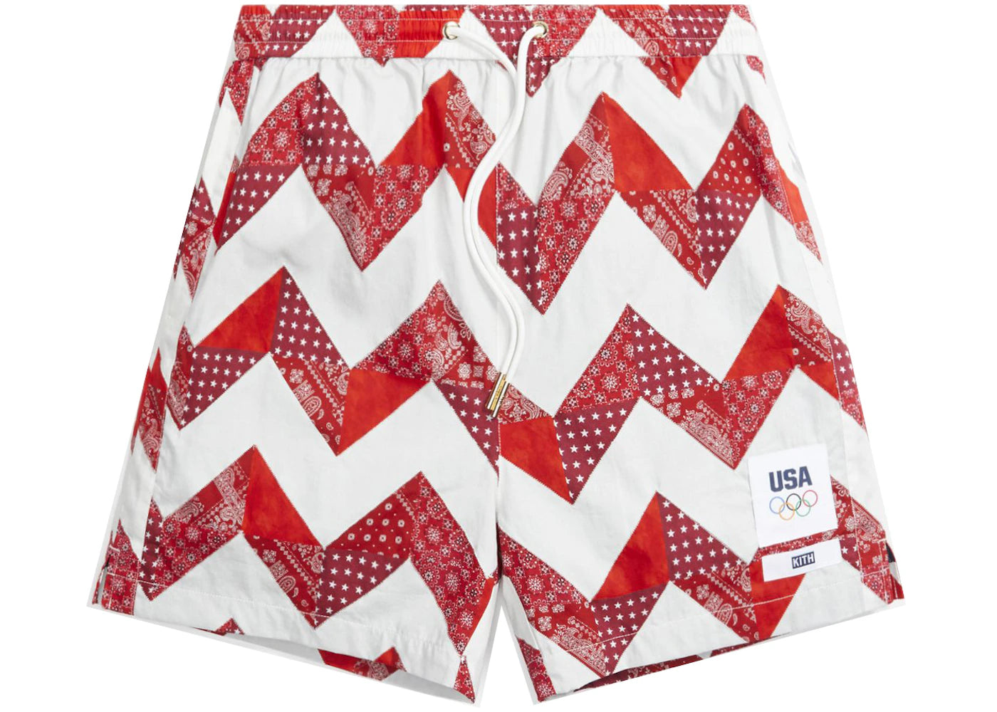 Kith for Team USA Zig Zag Quilt Active Short Pyre