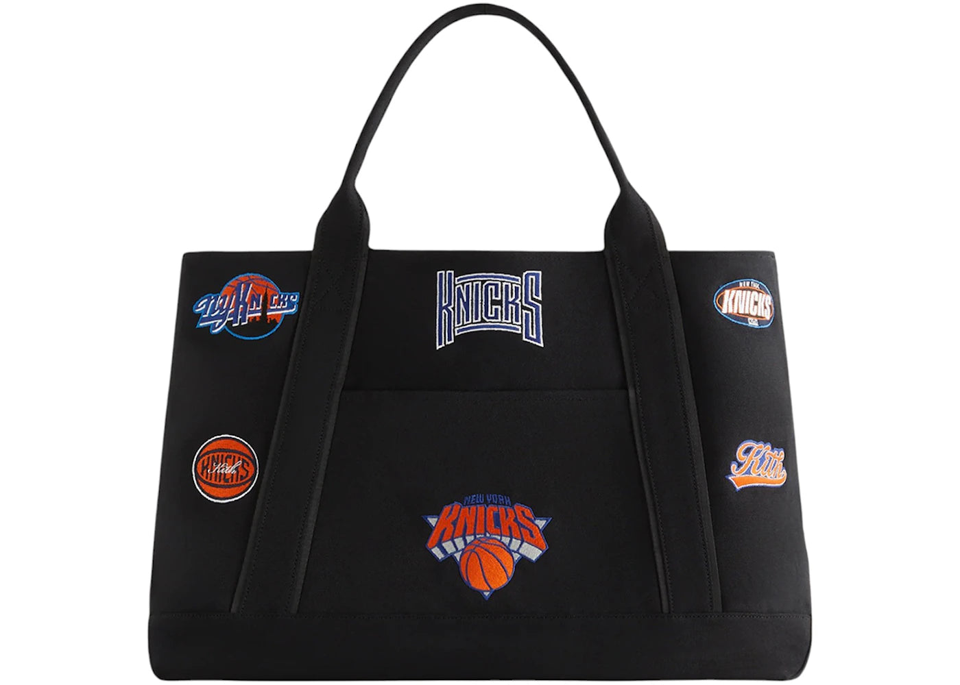 Kith for the New York Knicks All Over Embroidered Canvas Tote Black