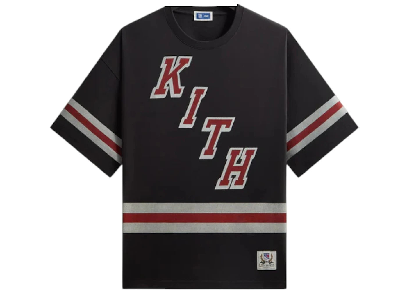 Kith x New York Rangers Retro Centennial Bishop Tee Black