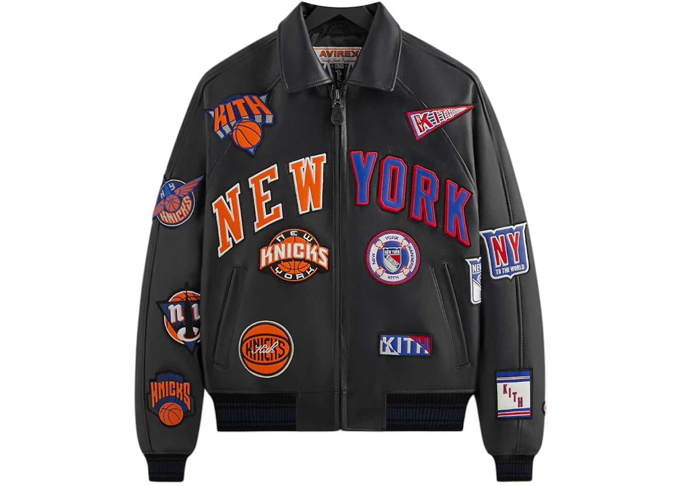 Kith x Avirex For Madison Square Garden Sports Icon Jacket Black